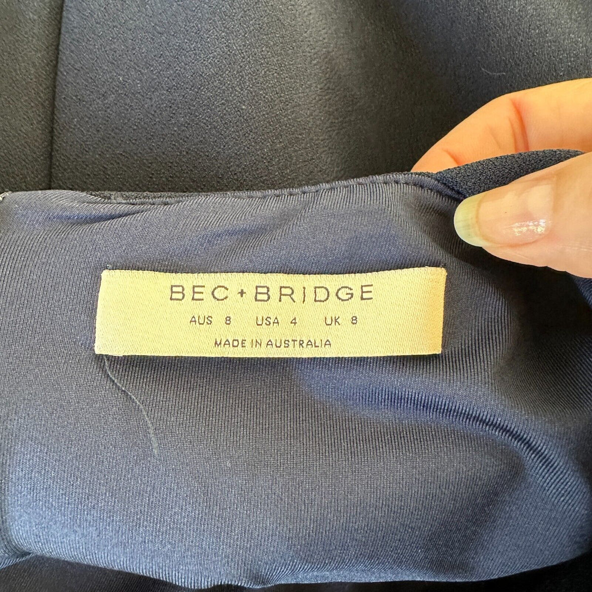 Bec + Bridge Sexy Navy Thin Strap Peek-A-Boo Midriff Cutout Zip Midi Dress 4