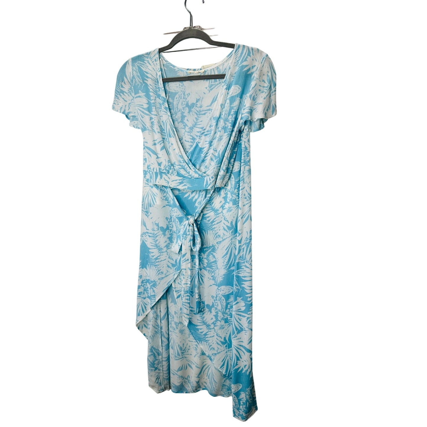 Sugarcloth SET Ivory Blue Floral Crop Top & Faux Wrap Skirt S