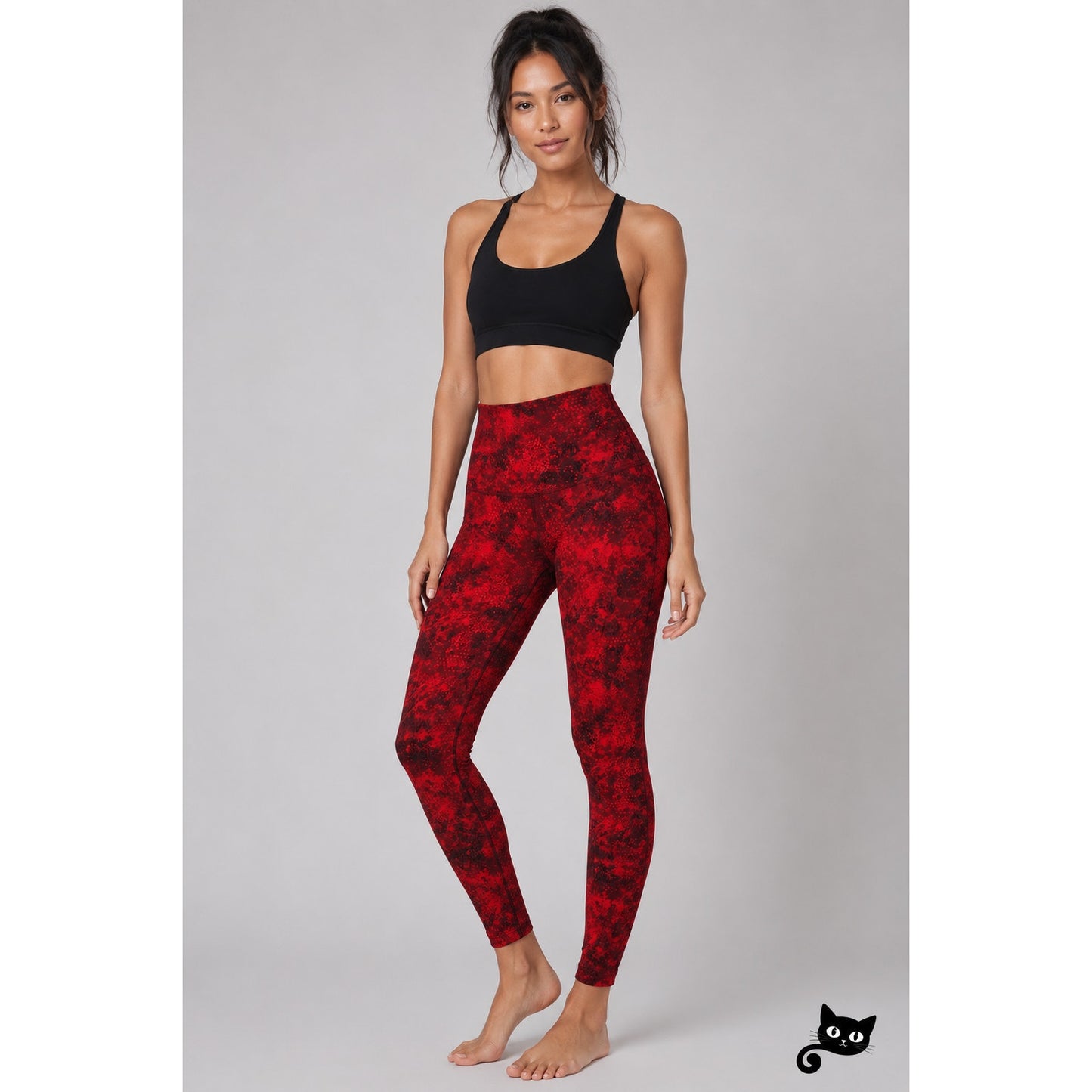 Lululemon Red & Black Align High Rise Full Length Yoga Pant 2
