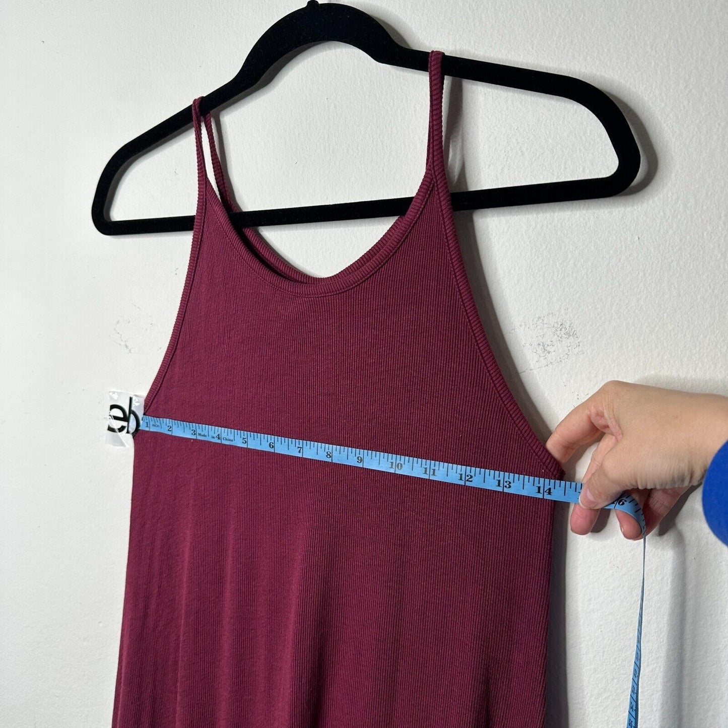 Old Navy Soft Burgundy Swing Spaghetti Strap Summer Tank Dress Above Knee S