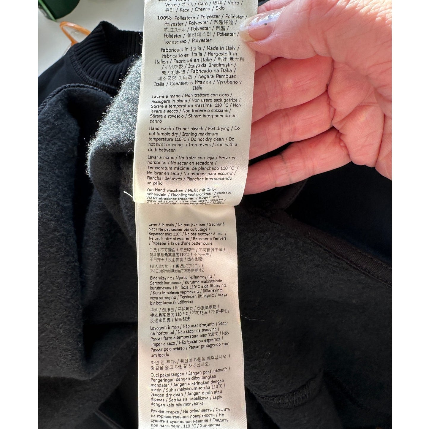 Fendi Black Roma 1925 Logo Crewneck Sweatshirt Women’s L