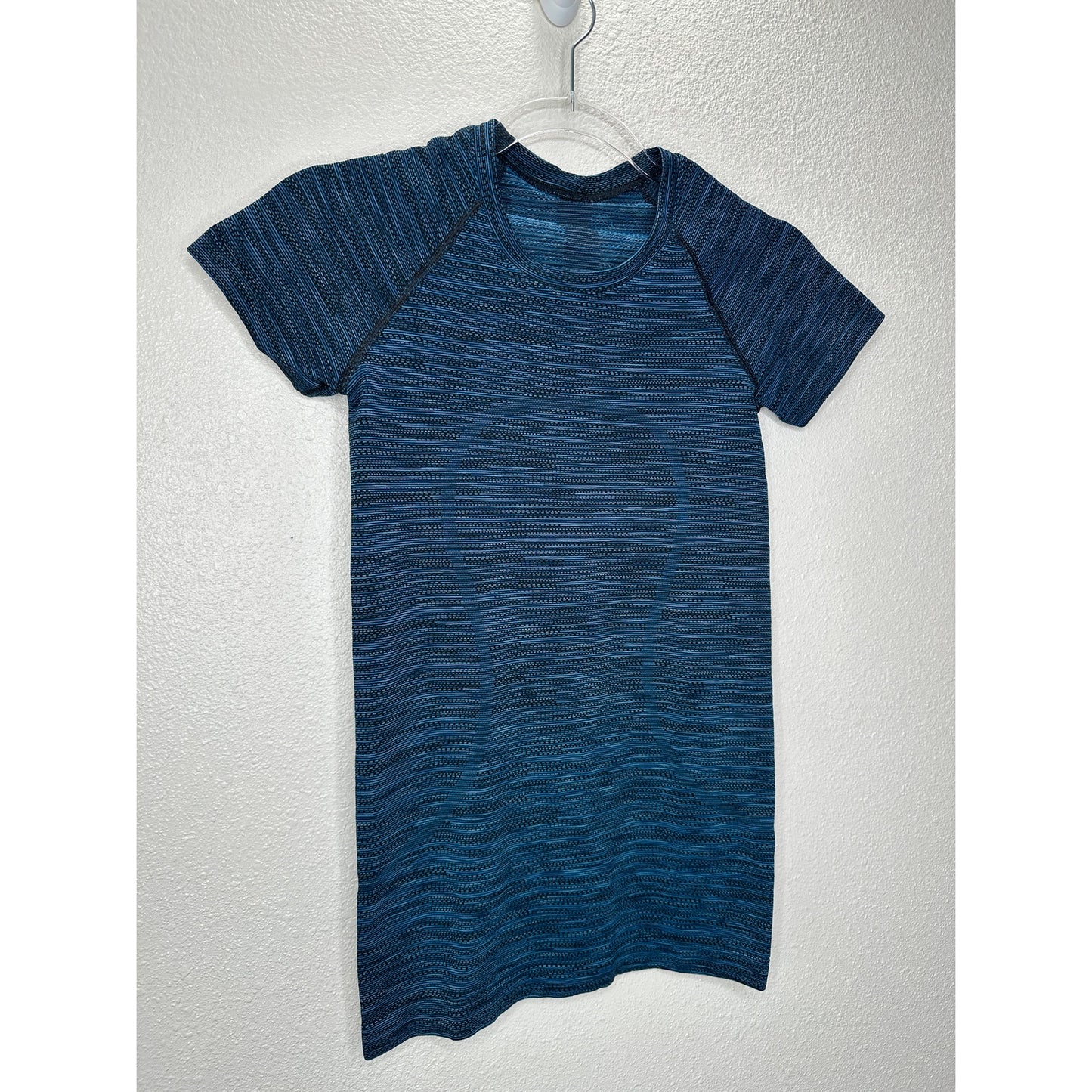 Lululemon Blue & Black Stripe Swiftly Tech Short Sleeve Tee