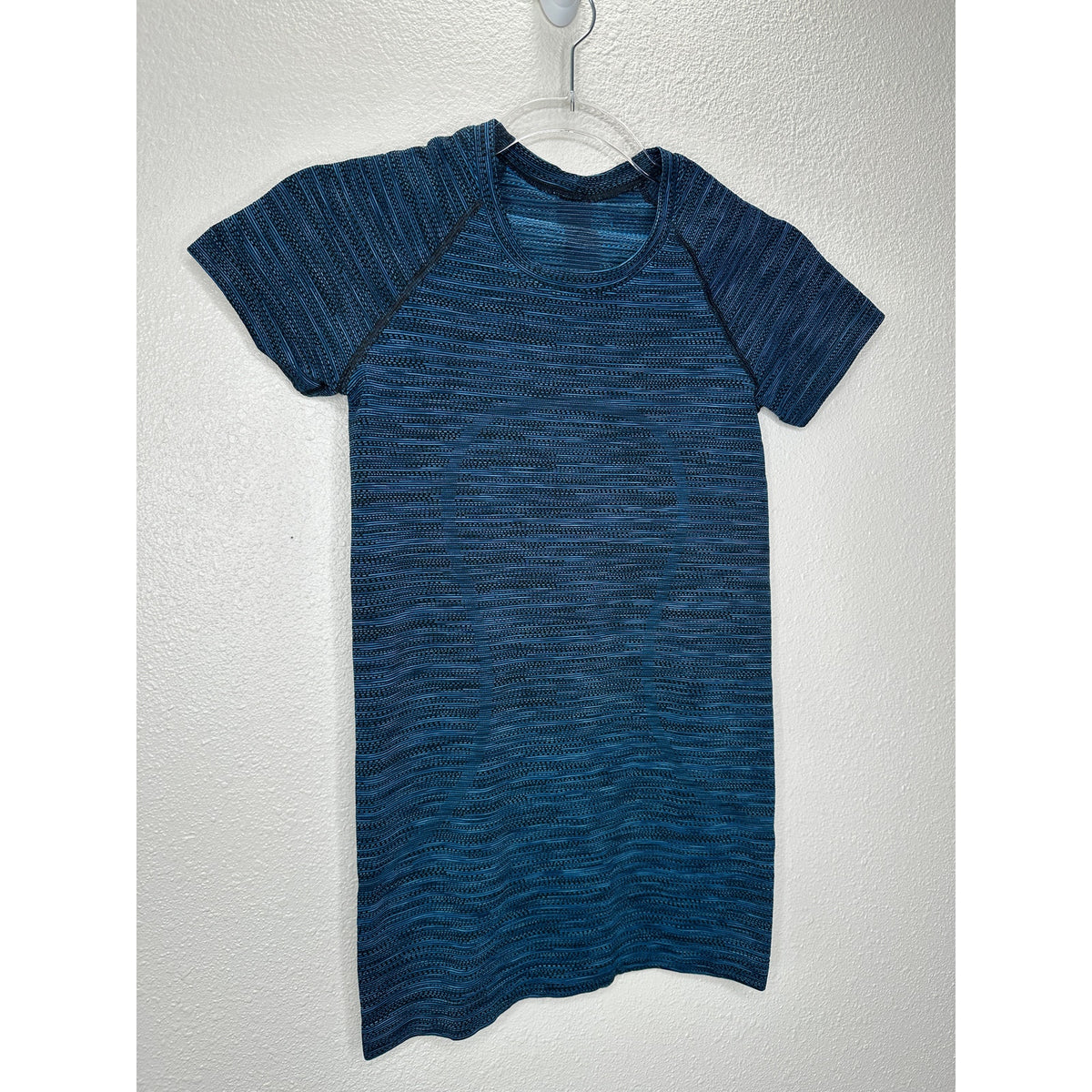 Lululemon Blue & Black Stripe Swiftly Tech Short Sleeve Tee