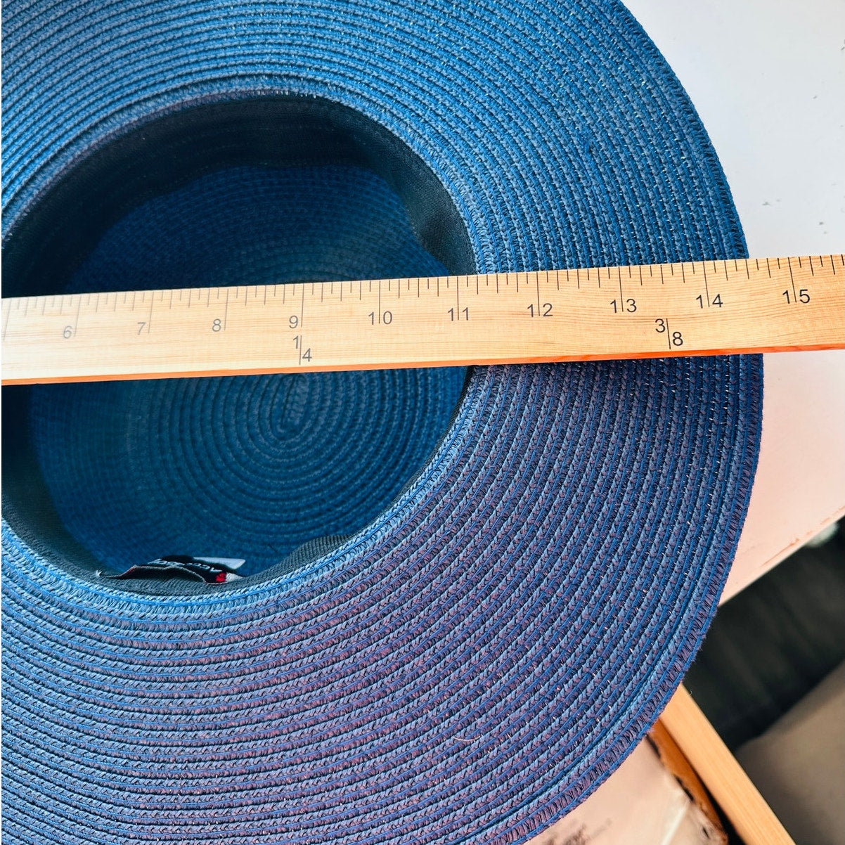 PG Accessories Navy Blue Paper Straw Summer Hat Tie Sash