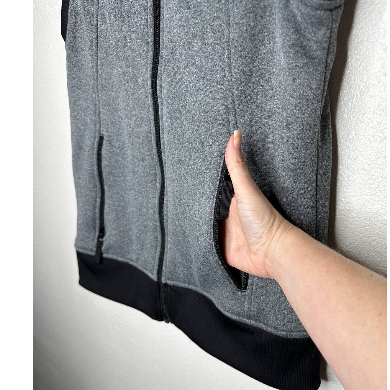 Burton Gray & Black Dry Ride Starr Hooded Zip Snowboard Vest M