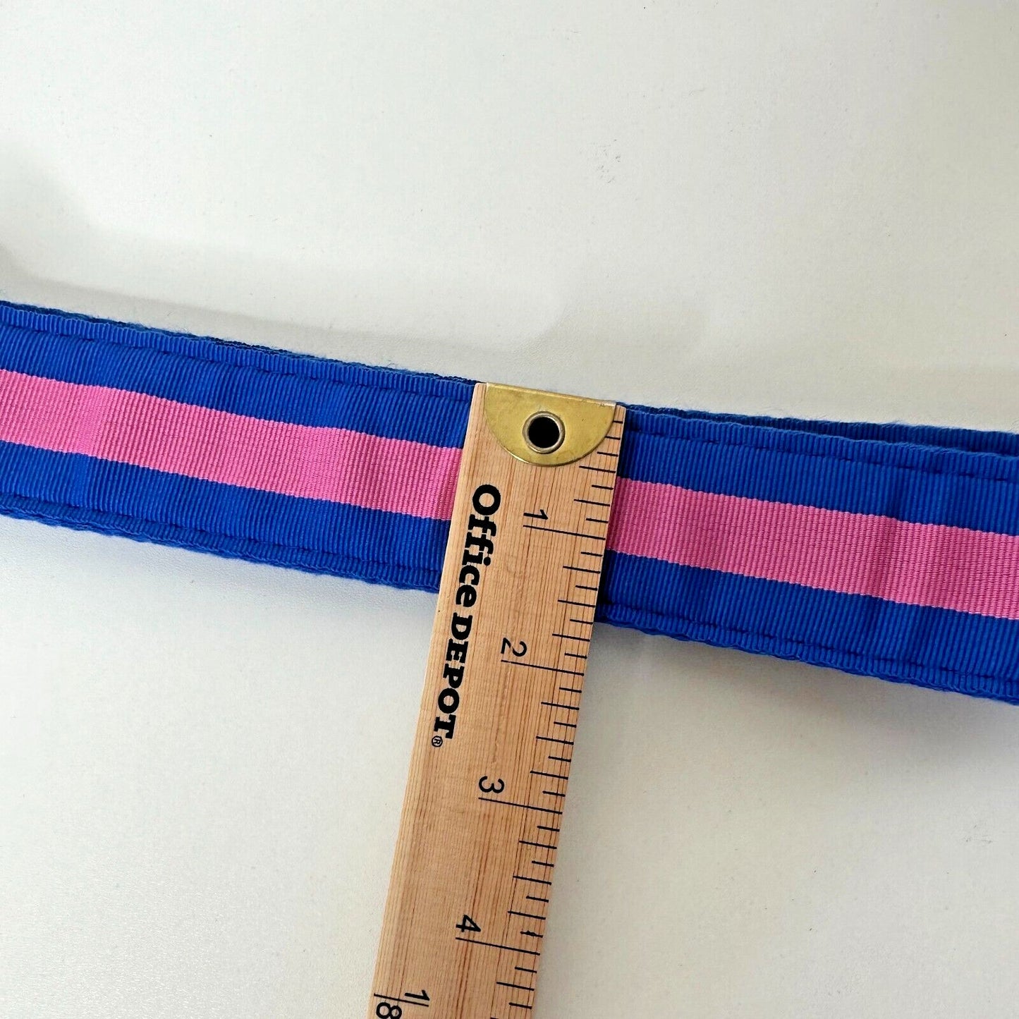 Abercrombie & Fitch Pink & Blue Stripe Canvas Belt Strap 28