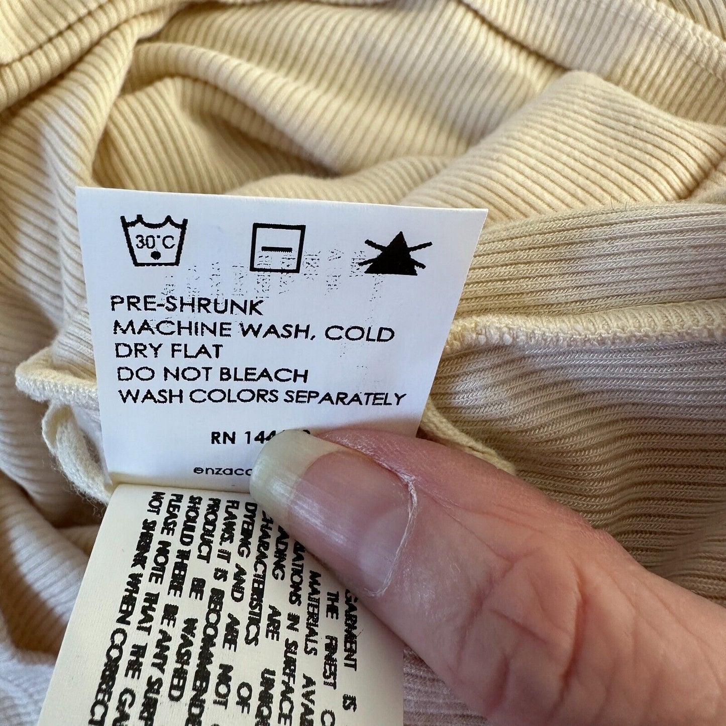 Enza Costa Sexy Cream One Shoulder Spaghetti Strap Ribbed Bodycon Mini Med