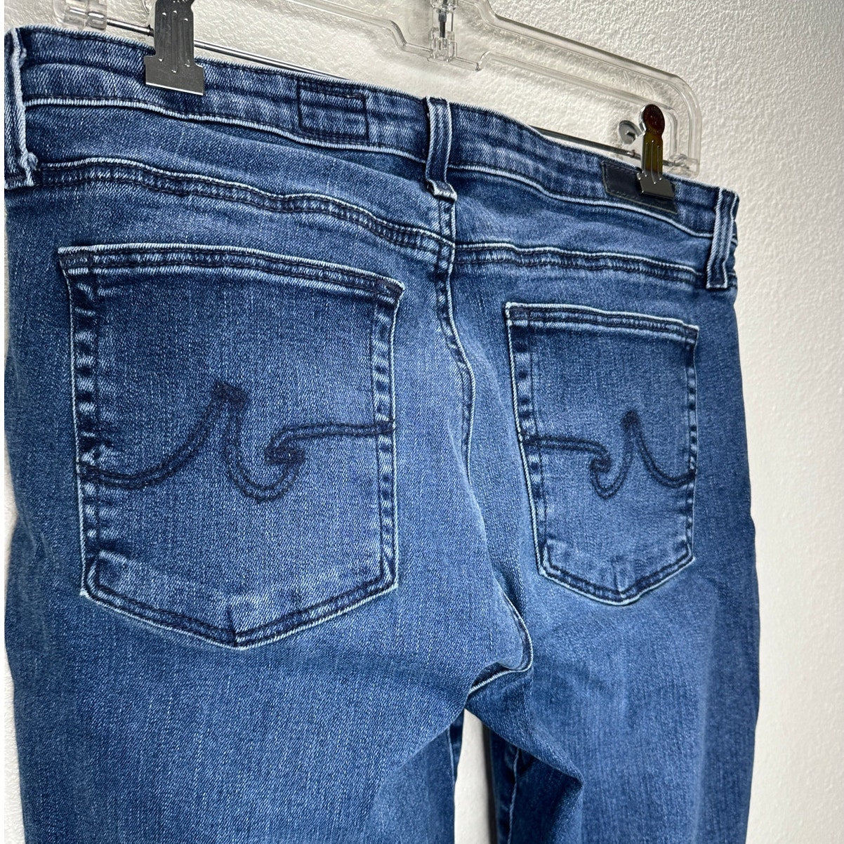 AG Adriano Medium Wash Whiskered Prima Cigarette Leg Jeans 30