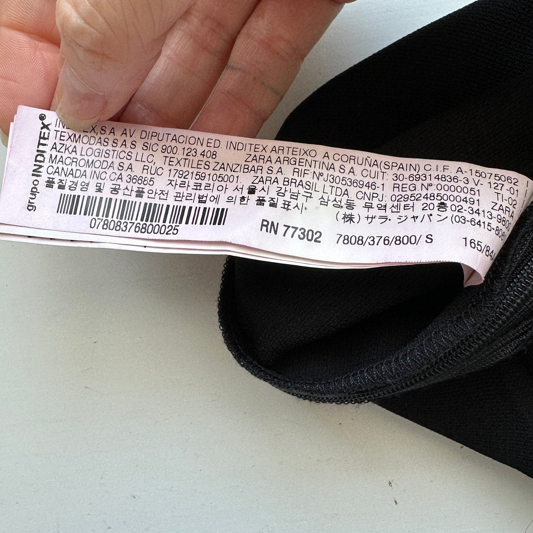 Zara Basic Black Sheer Mesh High Neck Sleeveless Keyhole Back Romper S