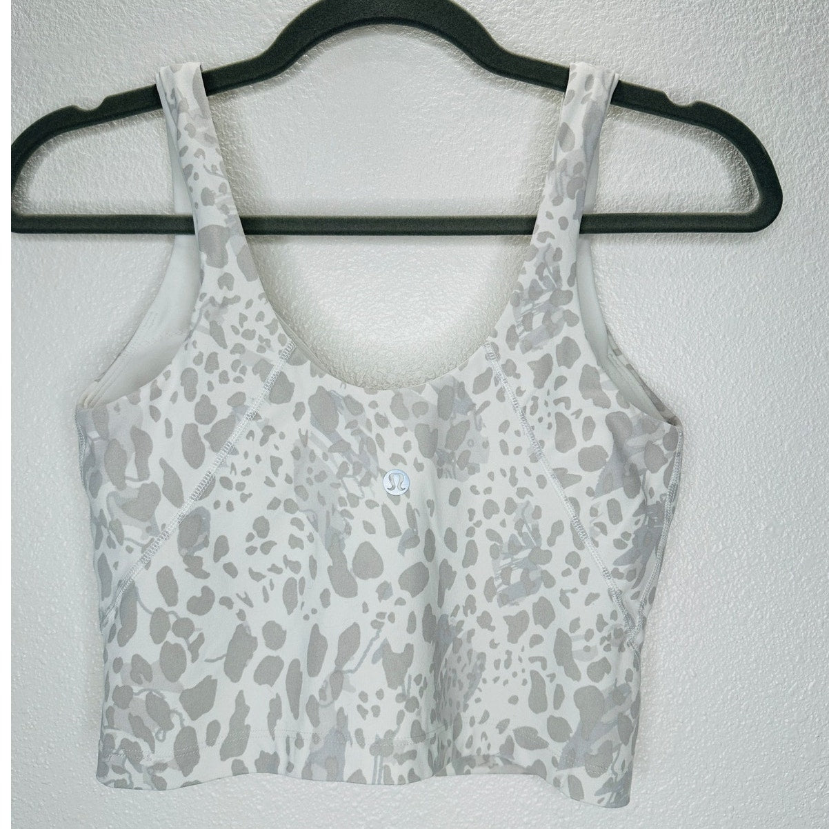 Lululemon Align Cream & Taupe Splotch Animal Print Padded Sports Bra 6