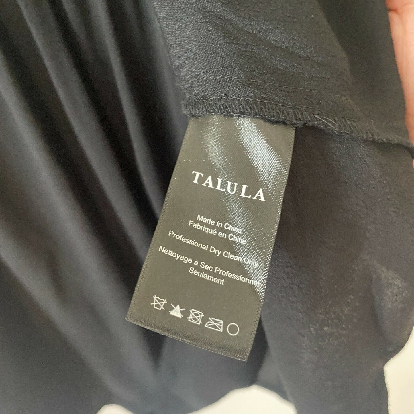 Aritzia Talula Marcilly Off Shoulder Ribbed Black Flowy Blouse Bell Sleeve SM