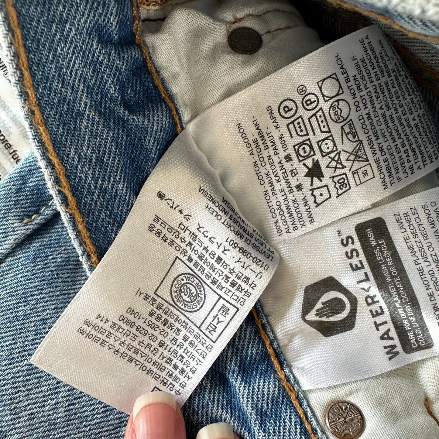NWT Lee 501 Skinny High Rise Non Stretch Med Wash Distressed Button Fly Jean 29
