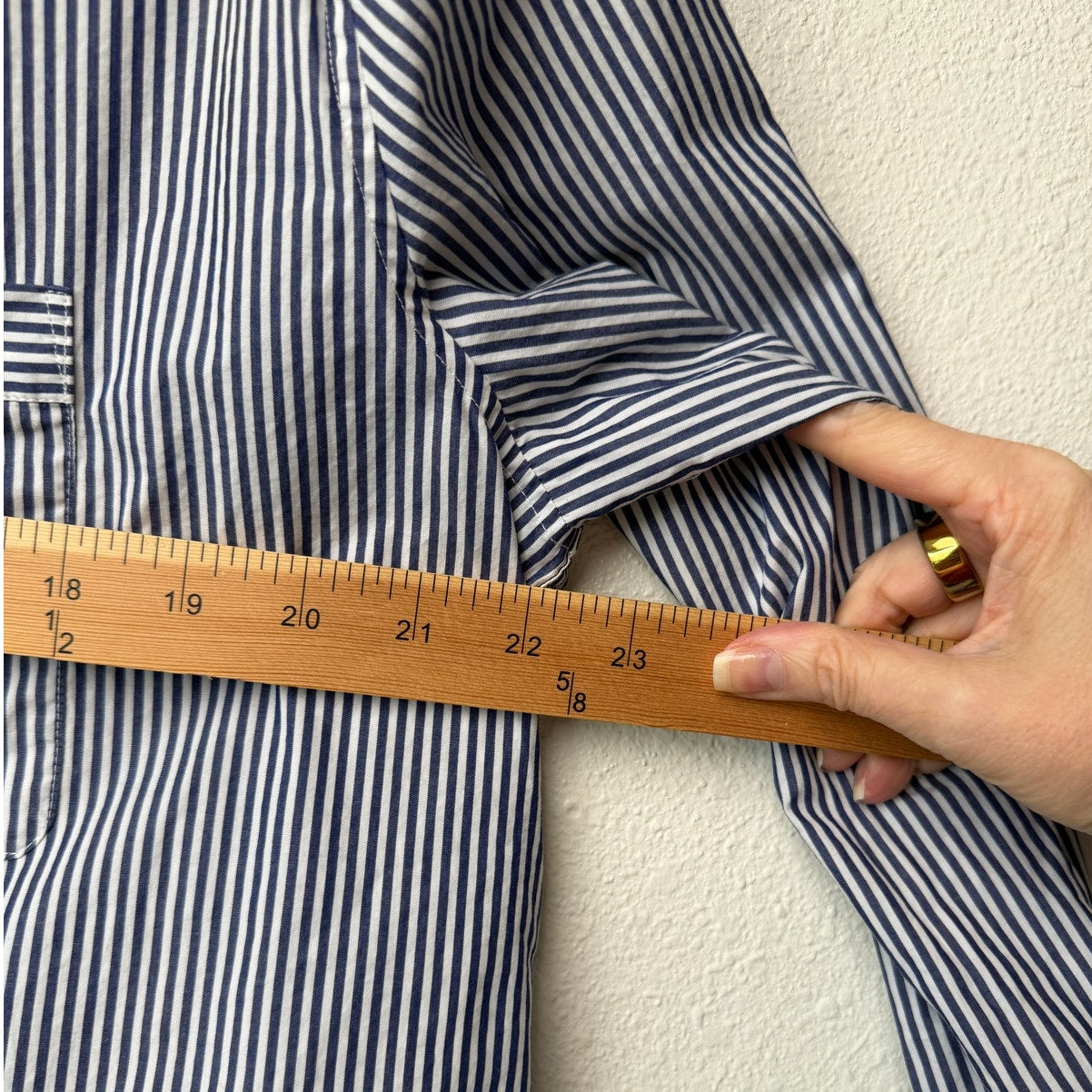 Polo by Ralph Lauren Striped Crop Pajama Set Shirt Shorts Size M
