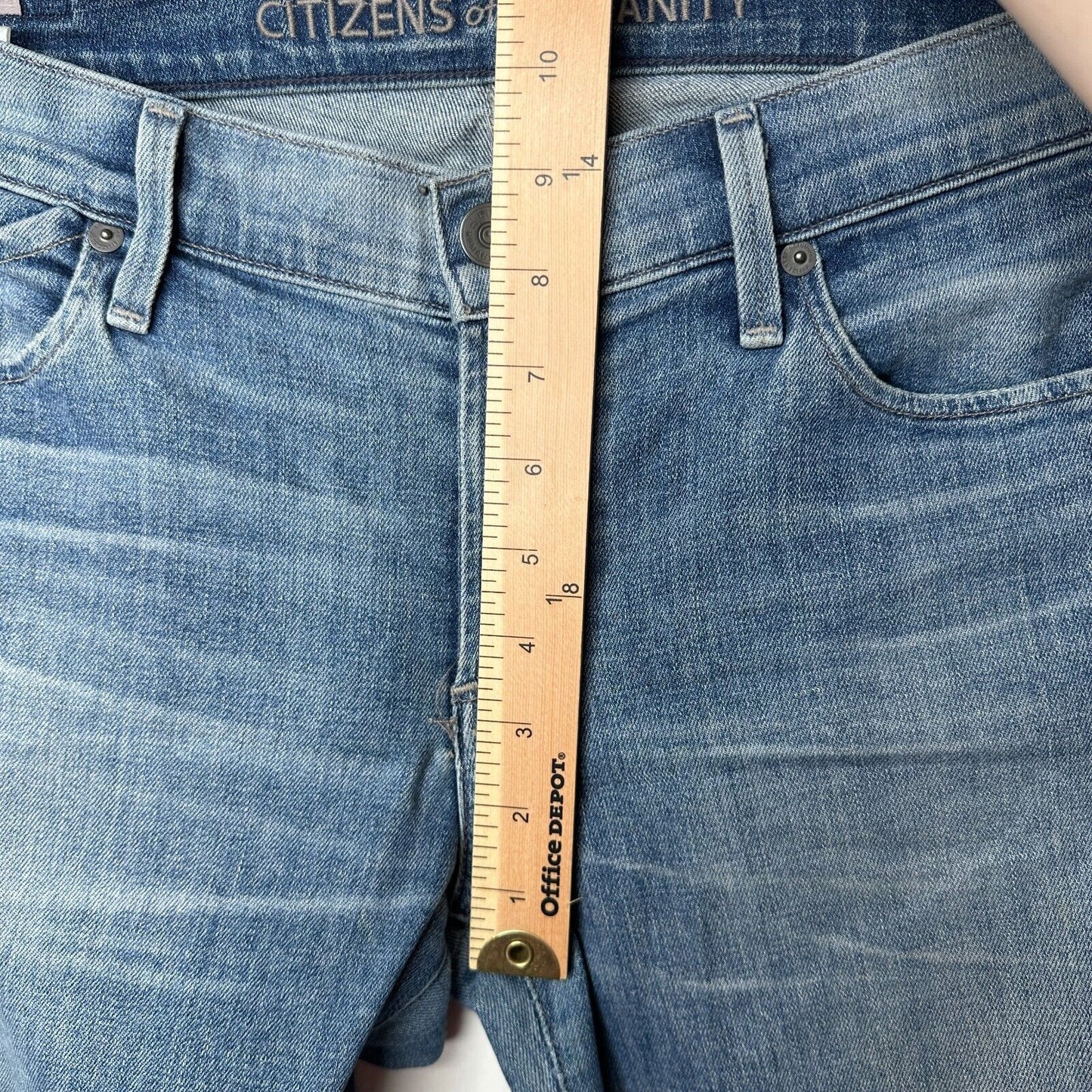 Revolve Citizens of Humanity Light Wash Blue Mid-Rise Skinny Slim Cut Jean 28