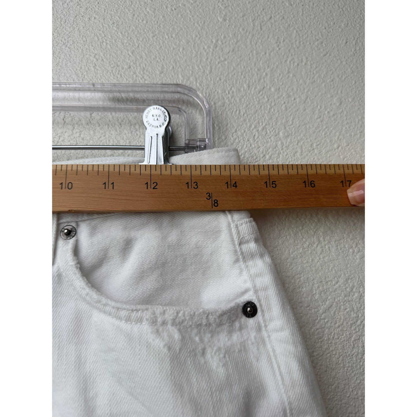 Pistola White Denim Shorts Womens US 27 Cutoff