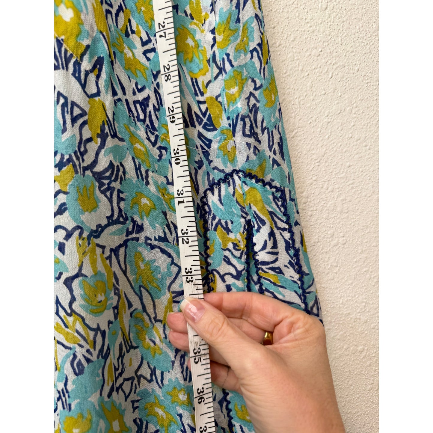 NWT Poupette St Barth Blue Floral Maxi Dress XS