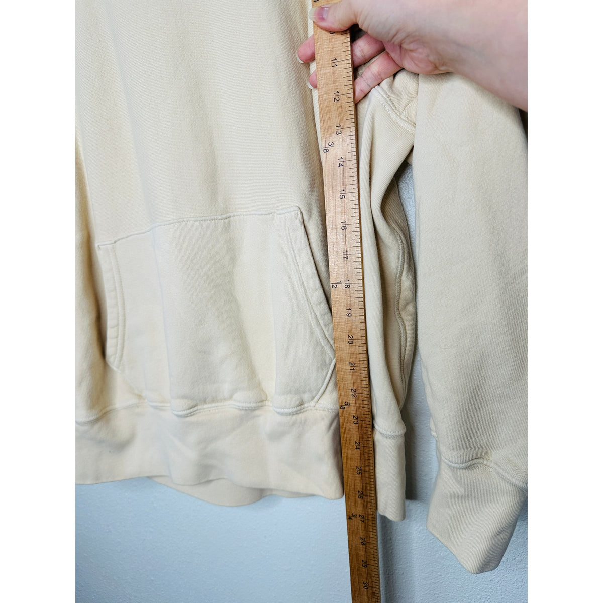 Les Tien Mens Cream Pullover Hoodie & Matching Sweatpants  Set M