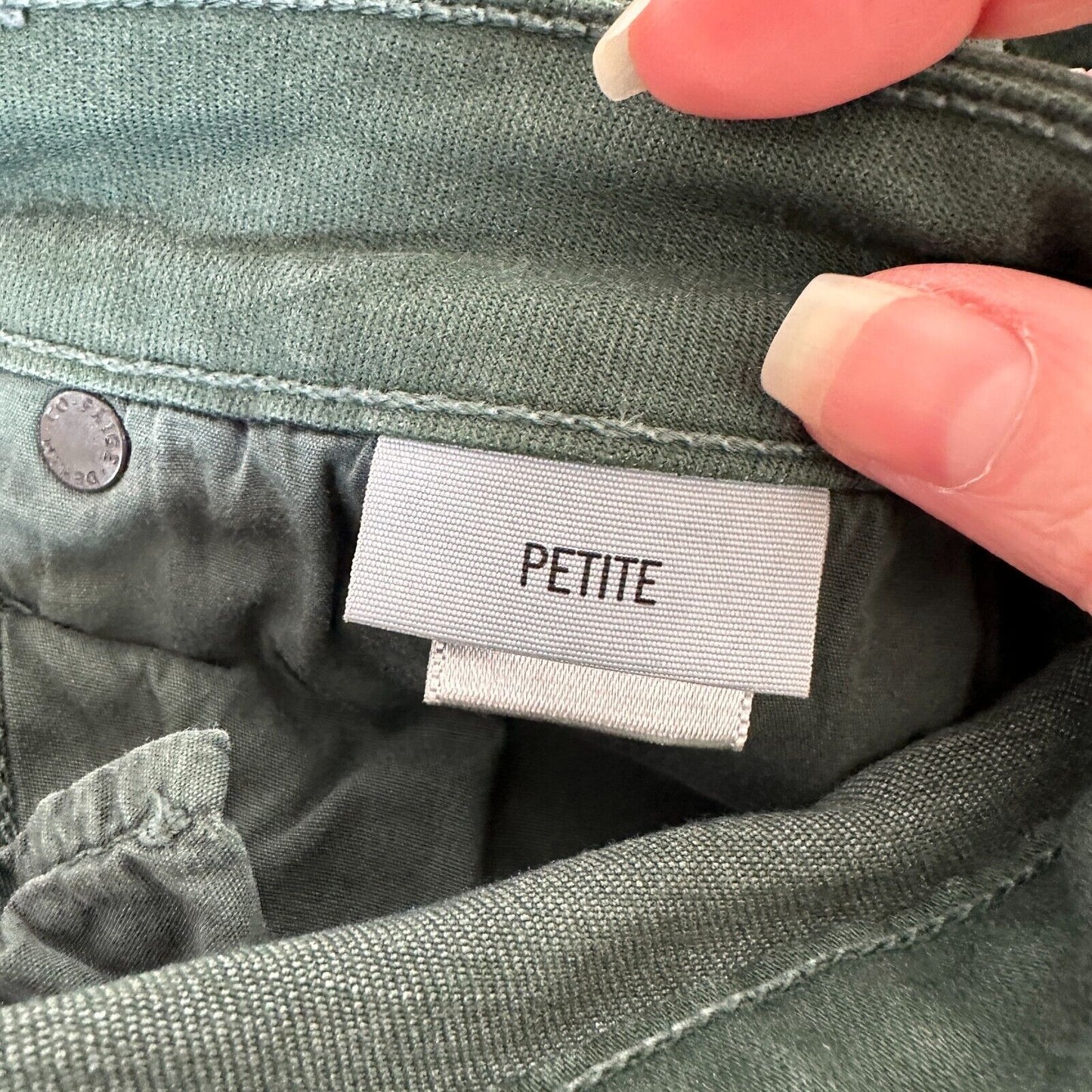 Paige Green Petite Verdugo Ankle Faded Little Pine Skinny Mid Rise Jean 26P