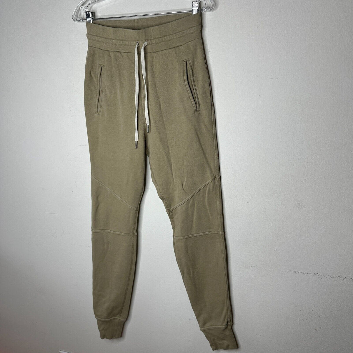 John Elliott Lieutenant Khaki Escobar Drawstring Banded Jogger Zip Pockets 2
