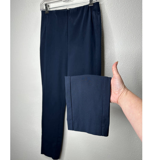 rag & bone Navy Blue Stretch Back Zip High Waist Trouser Pants 8