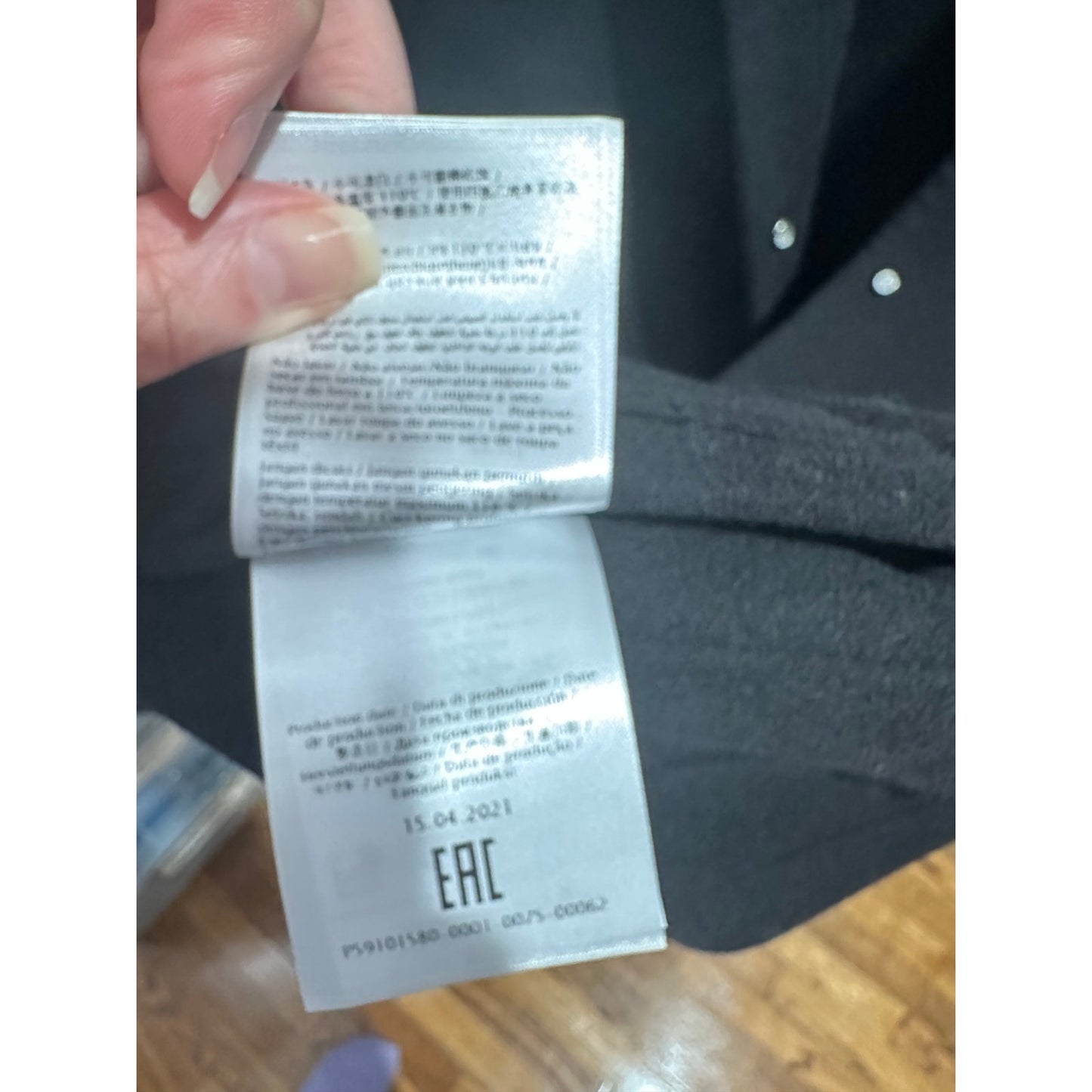 Valentino Garavani Black Wool-Cashmere Appliqué Jacket Snap Close M