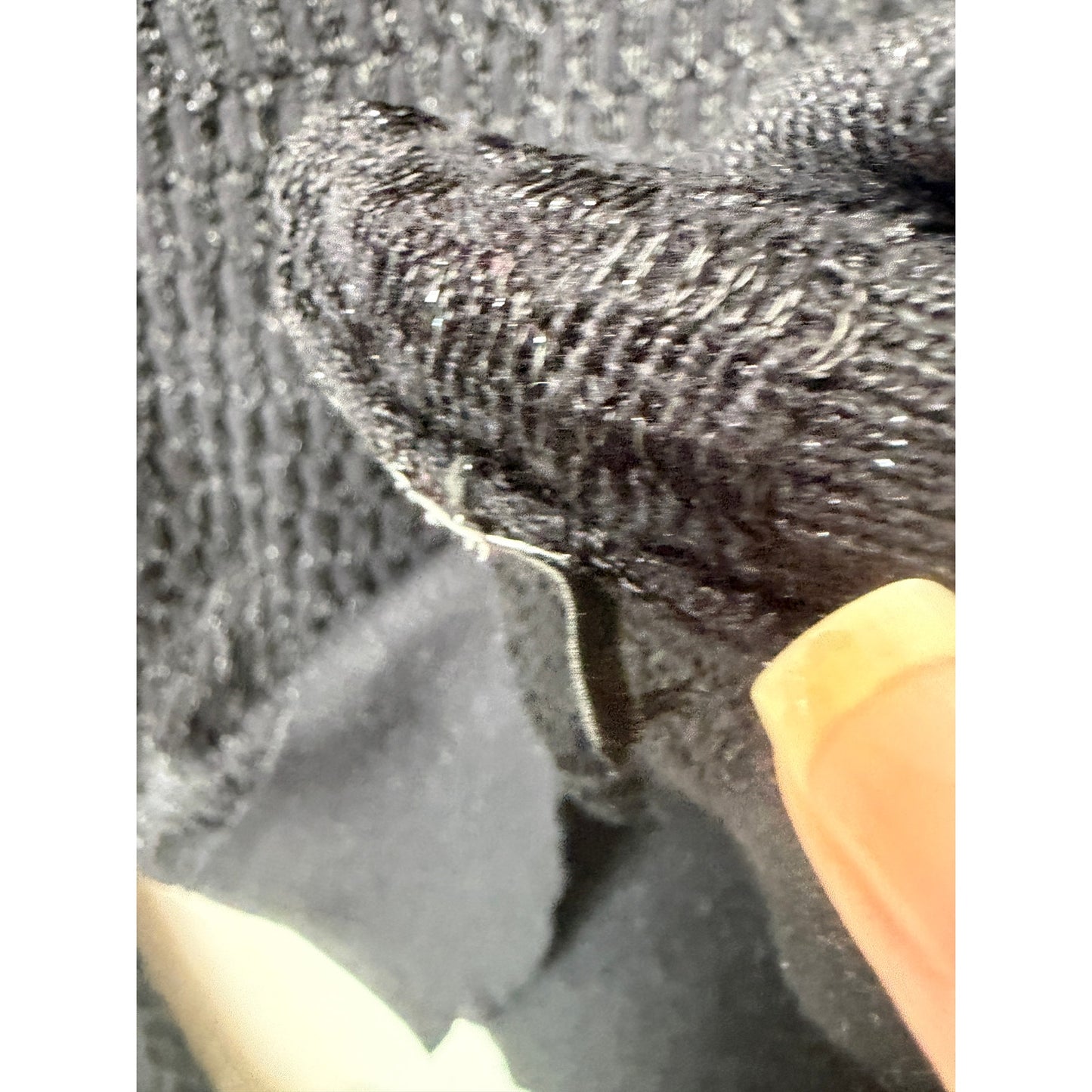 Bebe Black Shimmer Cold Shoulder Knit Sweater Women's Medium