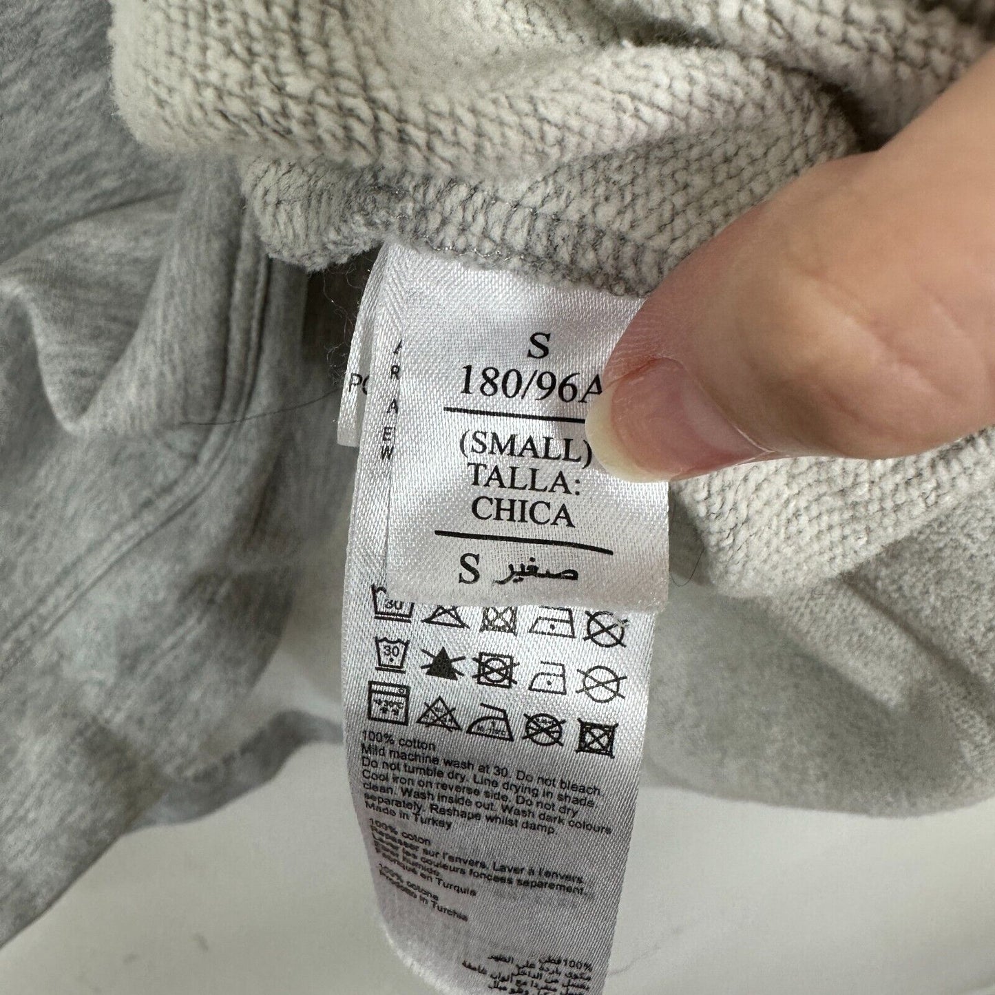 All Saints Etienne Gray Oversize Pullover Hoodie Crew Sweater Kangaroo Pouch SM