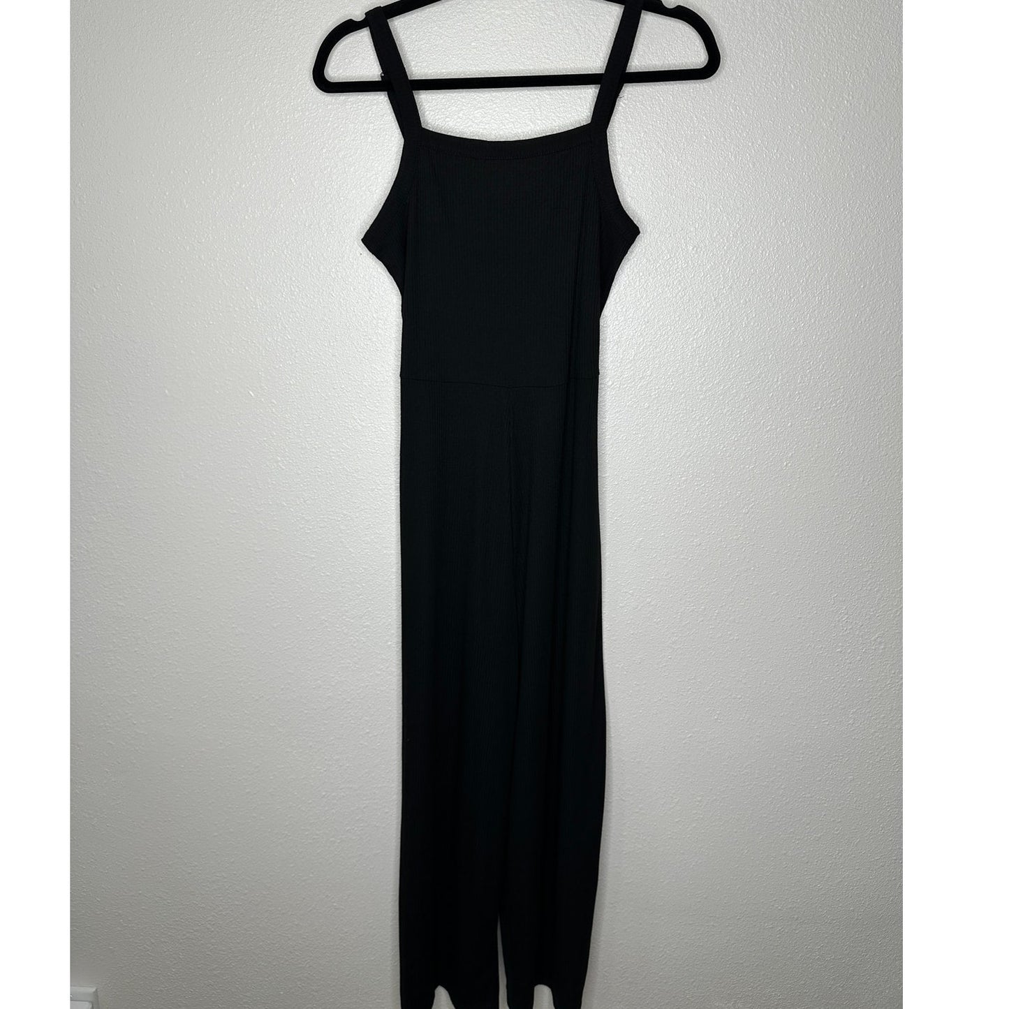 NWT Cotton On The Valerie Strappy Black Wide Leg Ribbed Jumpsuit S