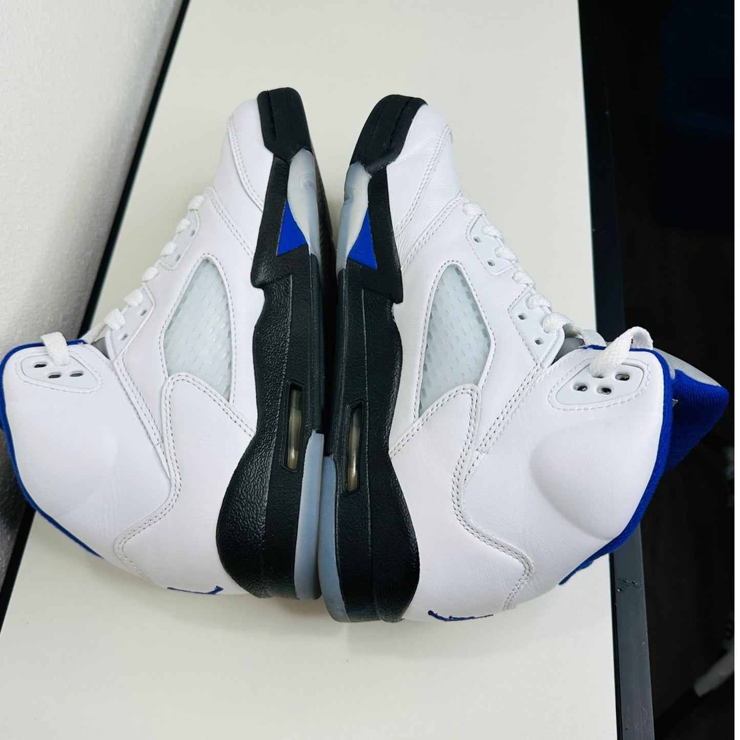 Nike Air Jordan 5 Retro (GS) White Dark Concord Black Sneaker Shoe 6.5