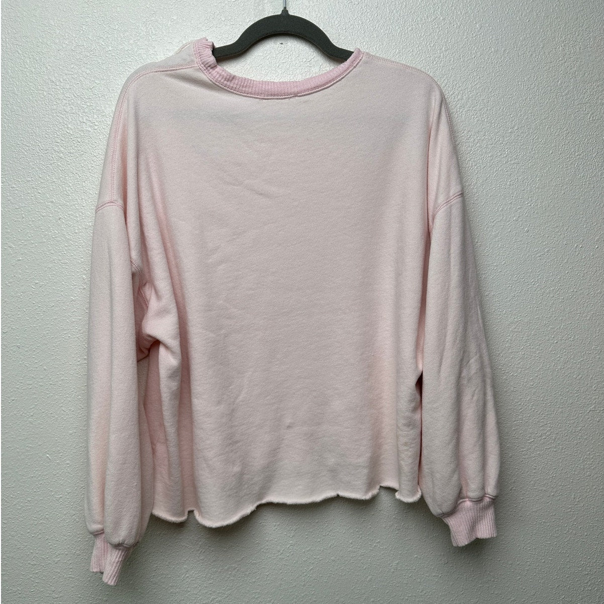 Sablyn Cropped Sweatshirt Light Pink Women’s US M Raw Hem