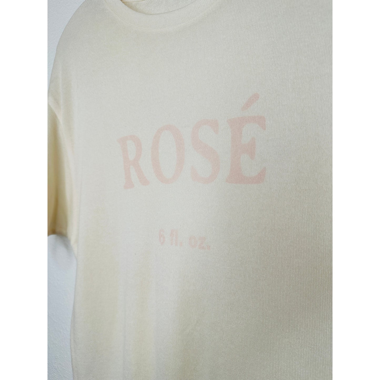 The Elder Statesman Cream with Pink Rose Graphic Cashmere Silk Blend Sweater M