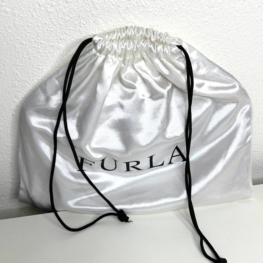 NWOT Furla Dusty Pink Floral Leather Embellished Handbag