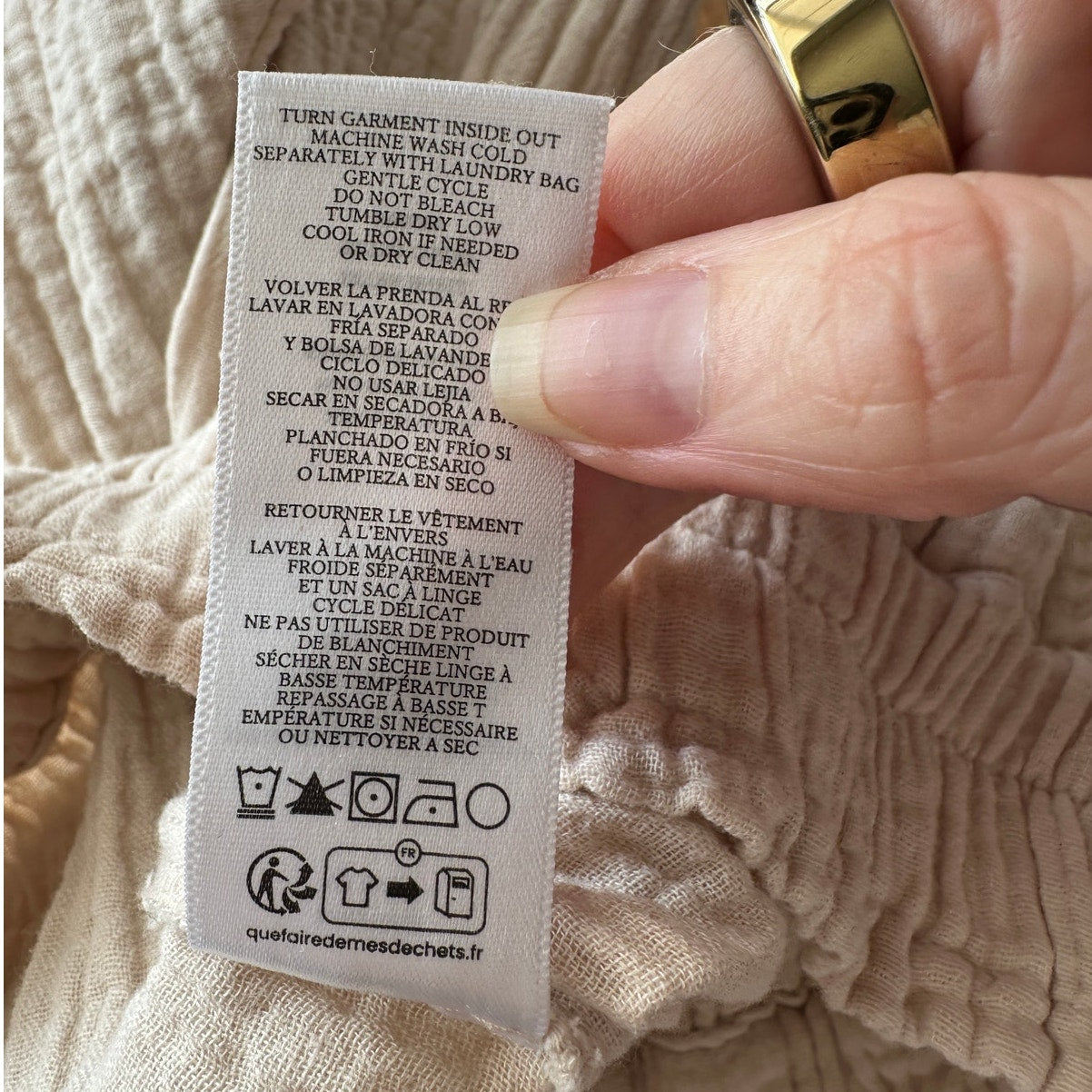 Rails Leon Crop Pants Flax Cotton Gauze Elastic Waist XS