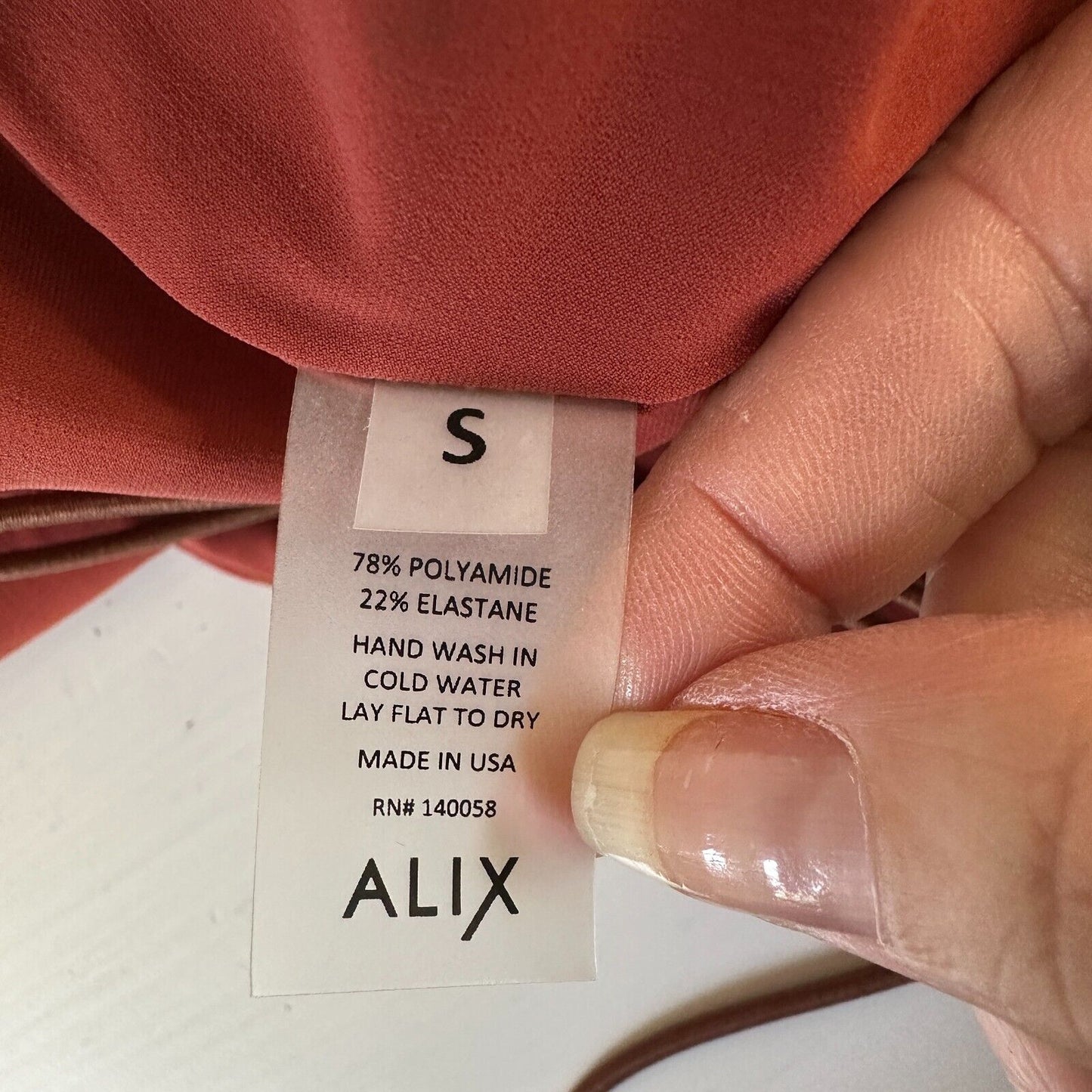 Alix NYC Rust Avon Asymmetrical Neckline One-Shoulder Spaghetti Strap Crop S