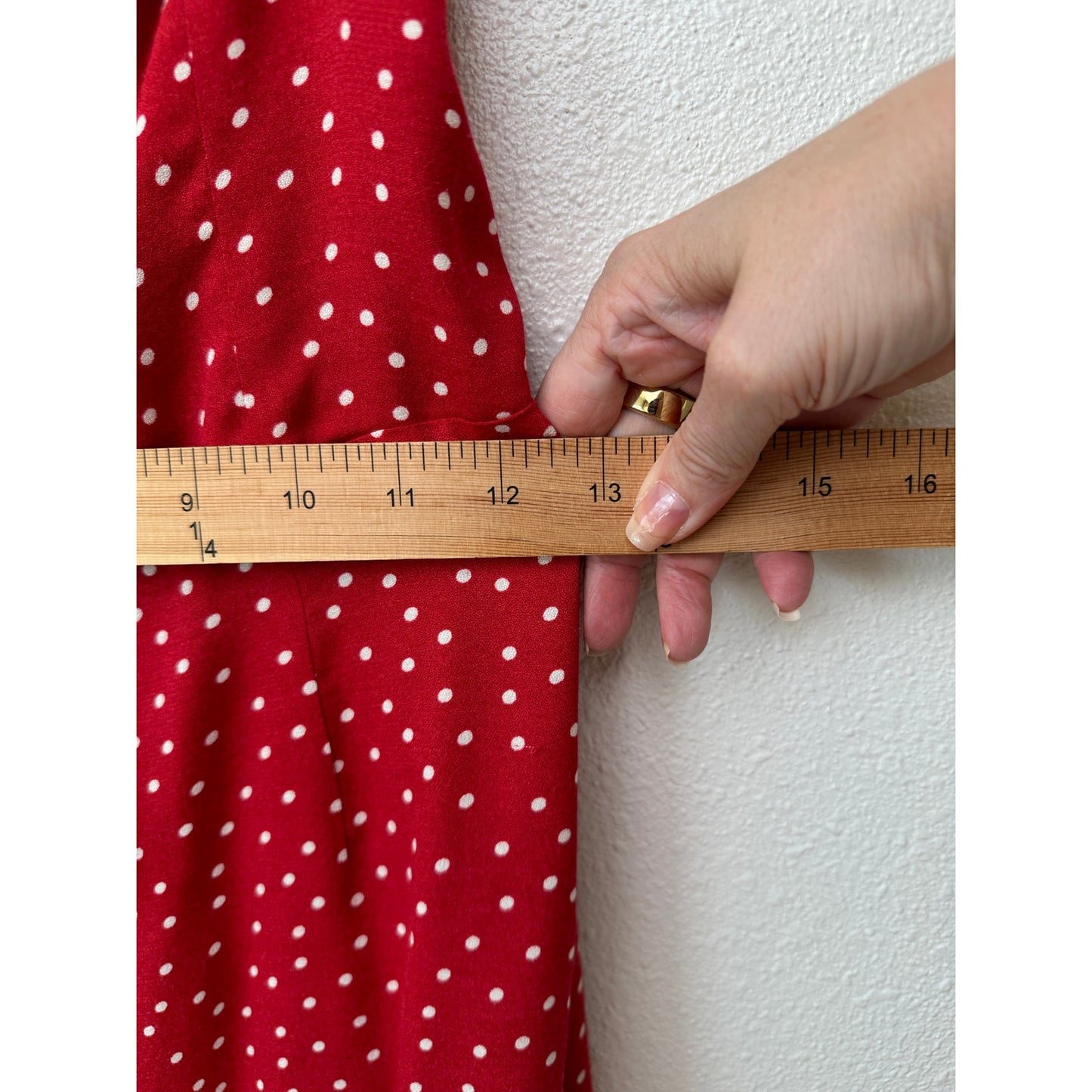 Reformation Red Polka Dot Tie-Front Mini Dress Women’s 4