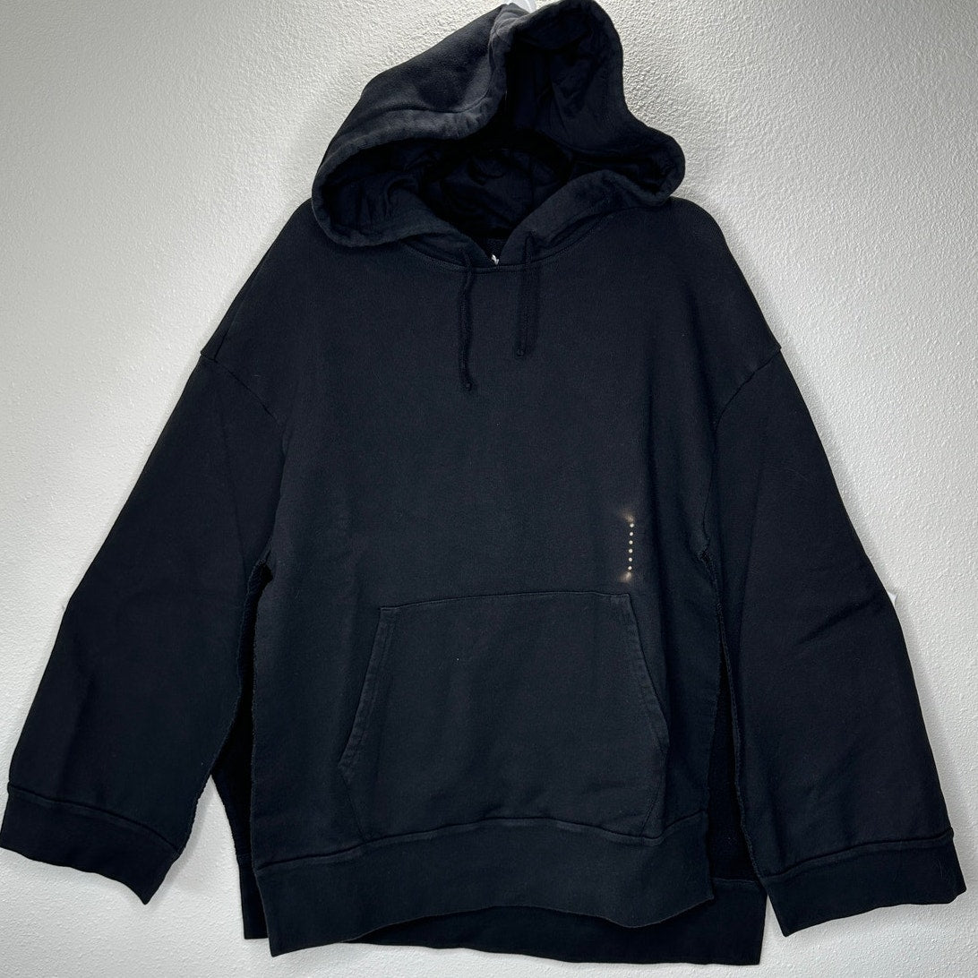 NWT Maison Margiela UNIQUE Black Hooded Sweatshirt Poncho Style M