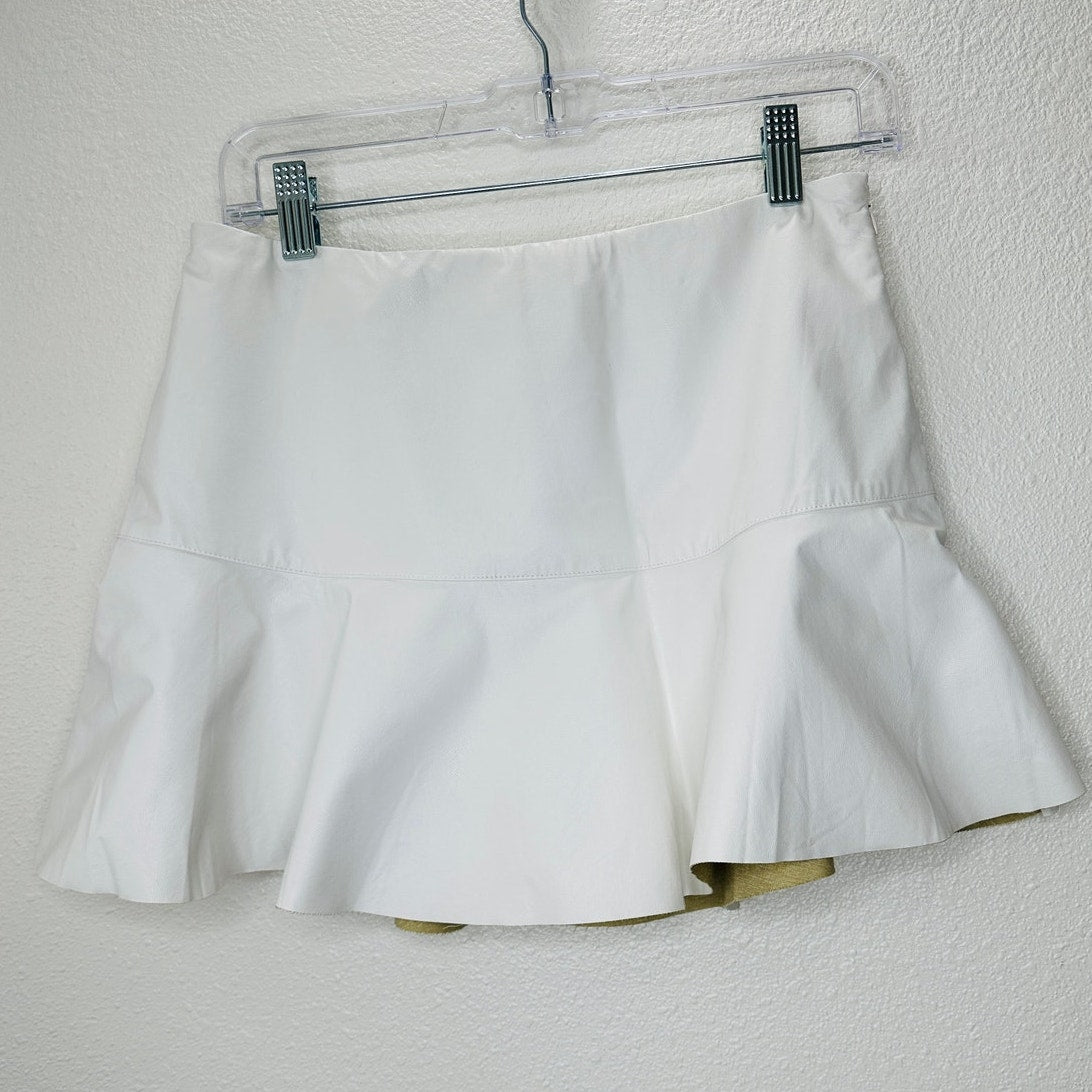 NWT Cotton Candy LA White Flounce Mini Skirt Built-in Shorts M