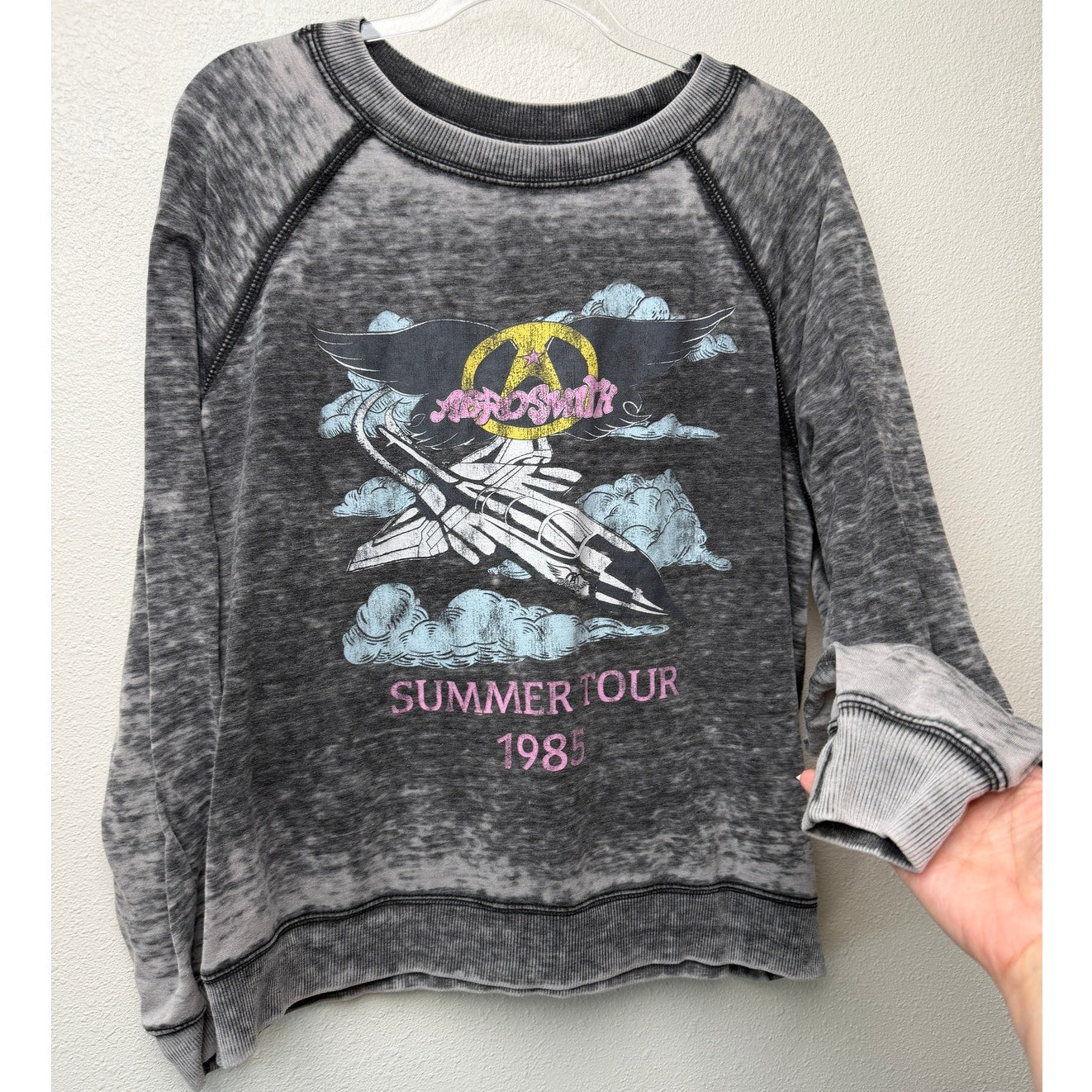 Recycled Karma Aerosmith Tour 85 Oversized Long Sleeve Tee Women S