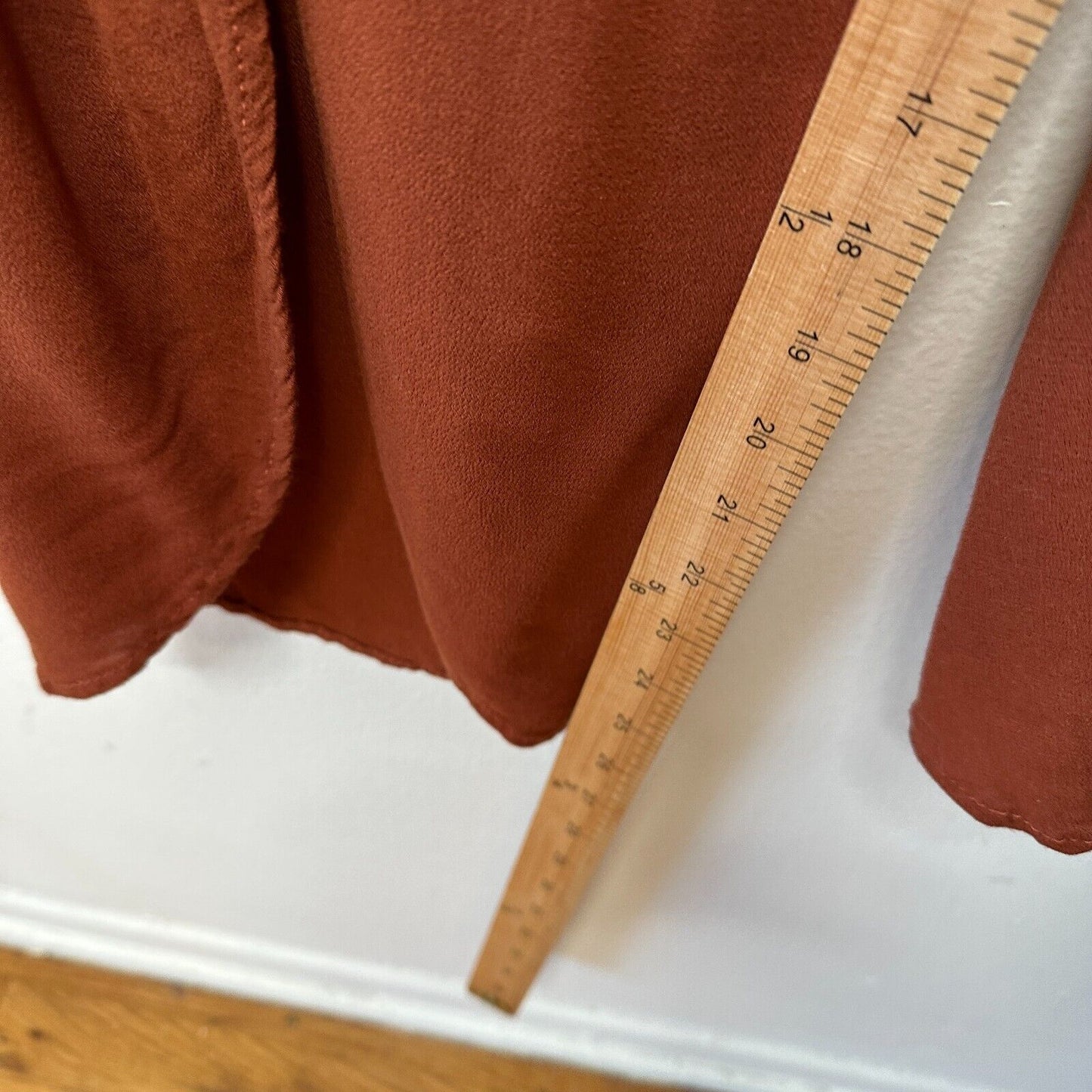 Angl Rust Bronze Brown Bandeau Ruffle Off-Shoulder Harem Slit Pant Jumpsuit SM