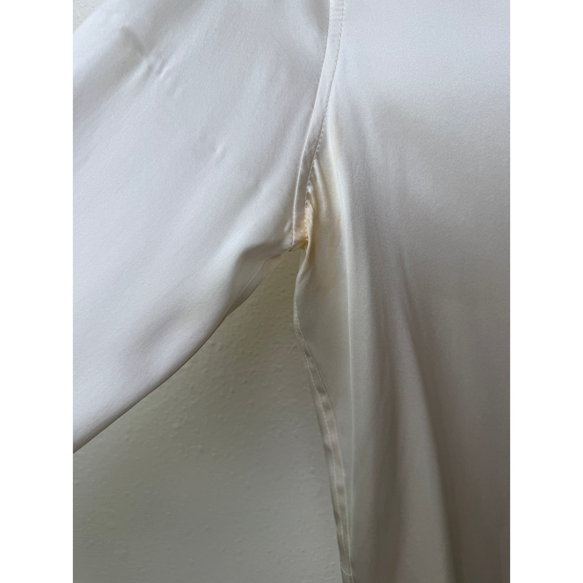 L'Agence Ivory Silk Button Front Blouse Women S