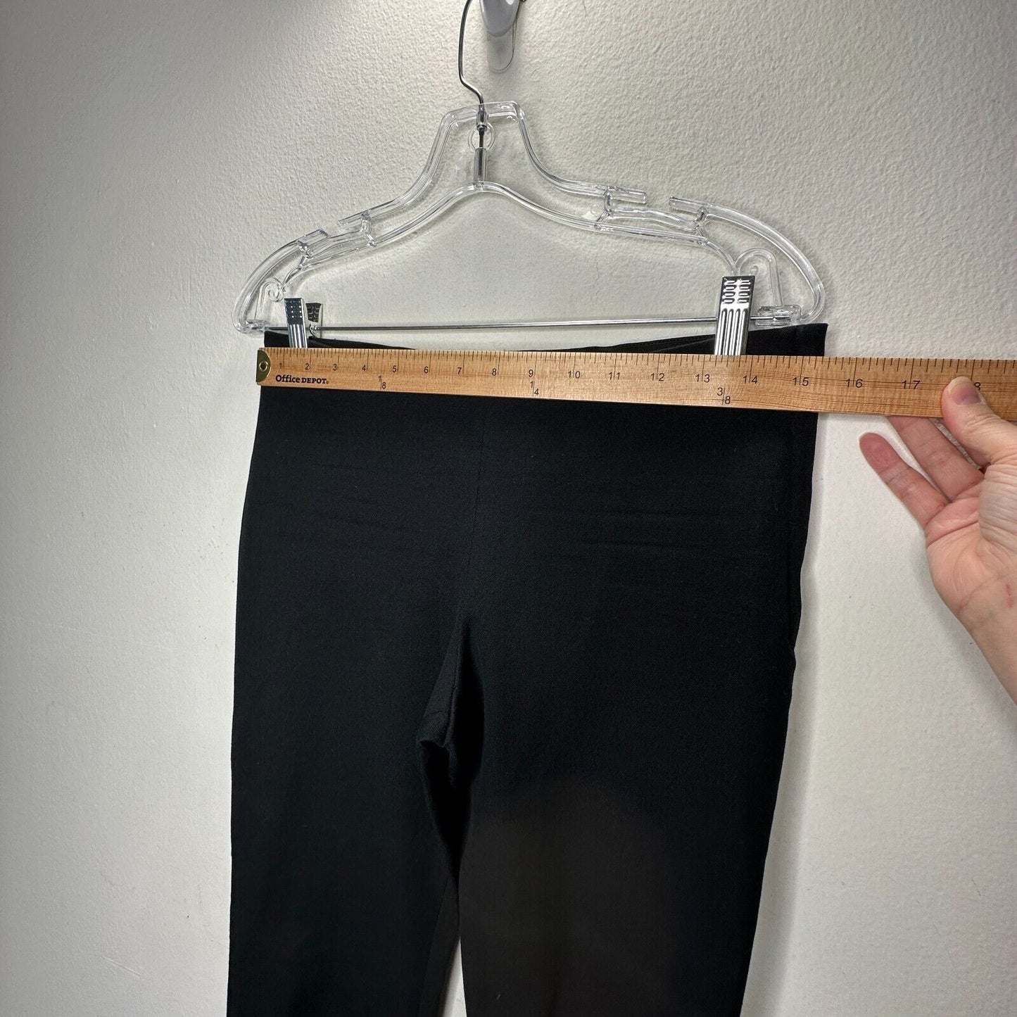 COS Black Stretch Side Zip Flat Front Slim Fit Leggings Trousers Pants 38