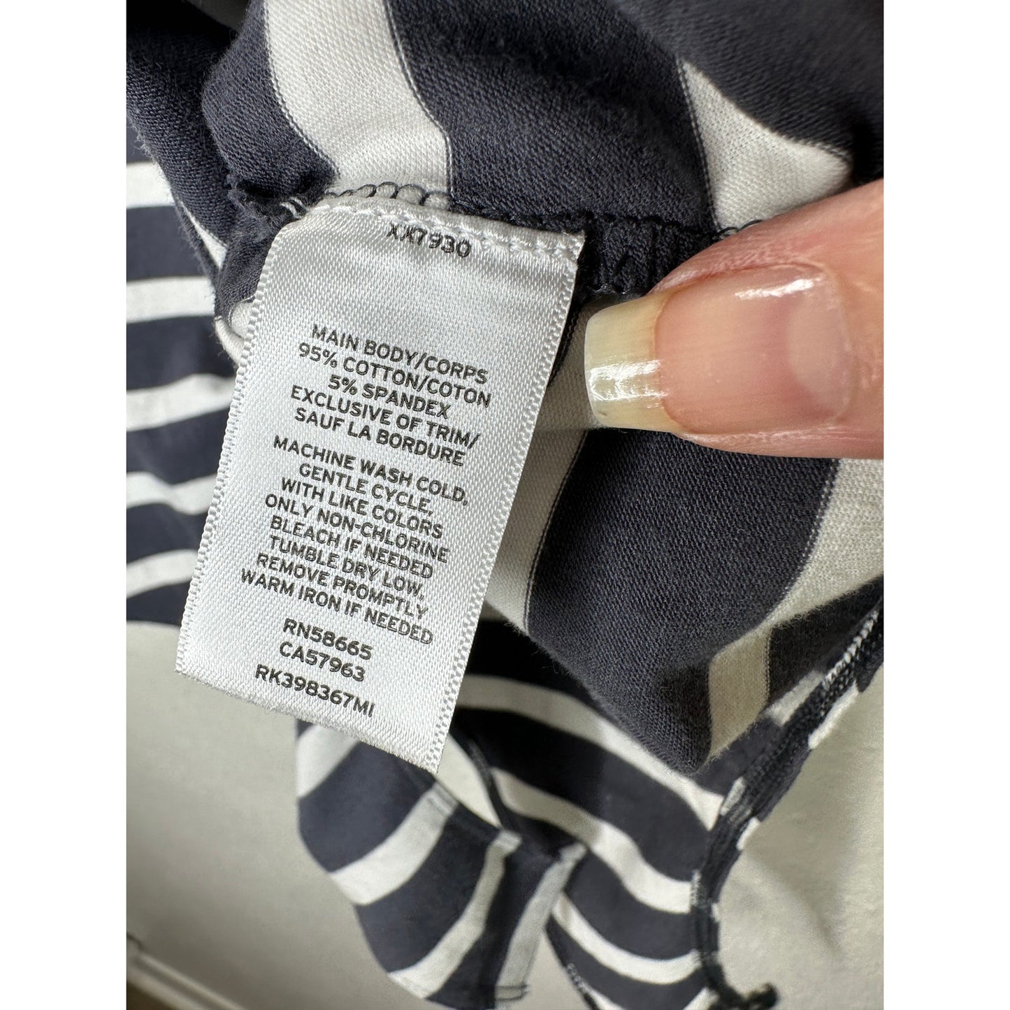 Abound Gray & White Stripe Sleeveless Mock Neck Bodysuit L