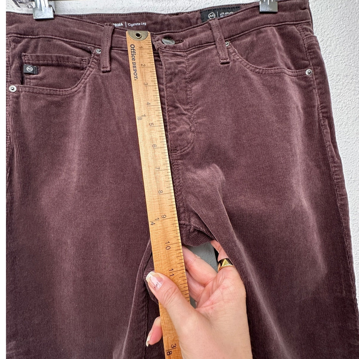 Adriano Goldschmied Prima Corduroy Cigarette Jeans Brown Women 29