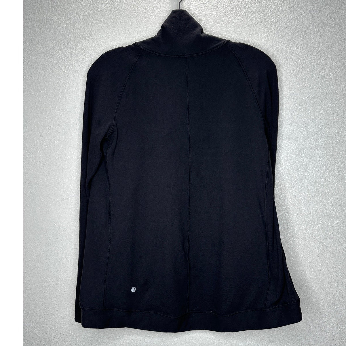 Lululemon Black Long Sleeve Cardigan Style Snap Neck Button Collar 4