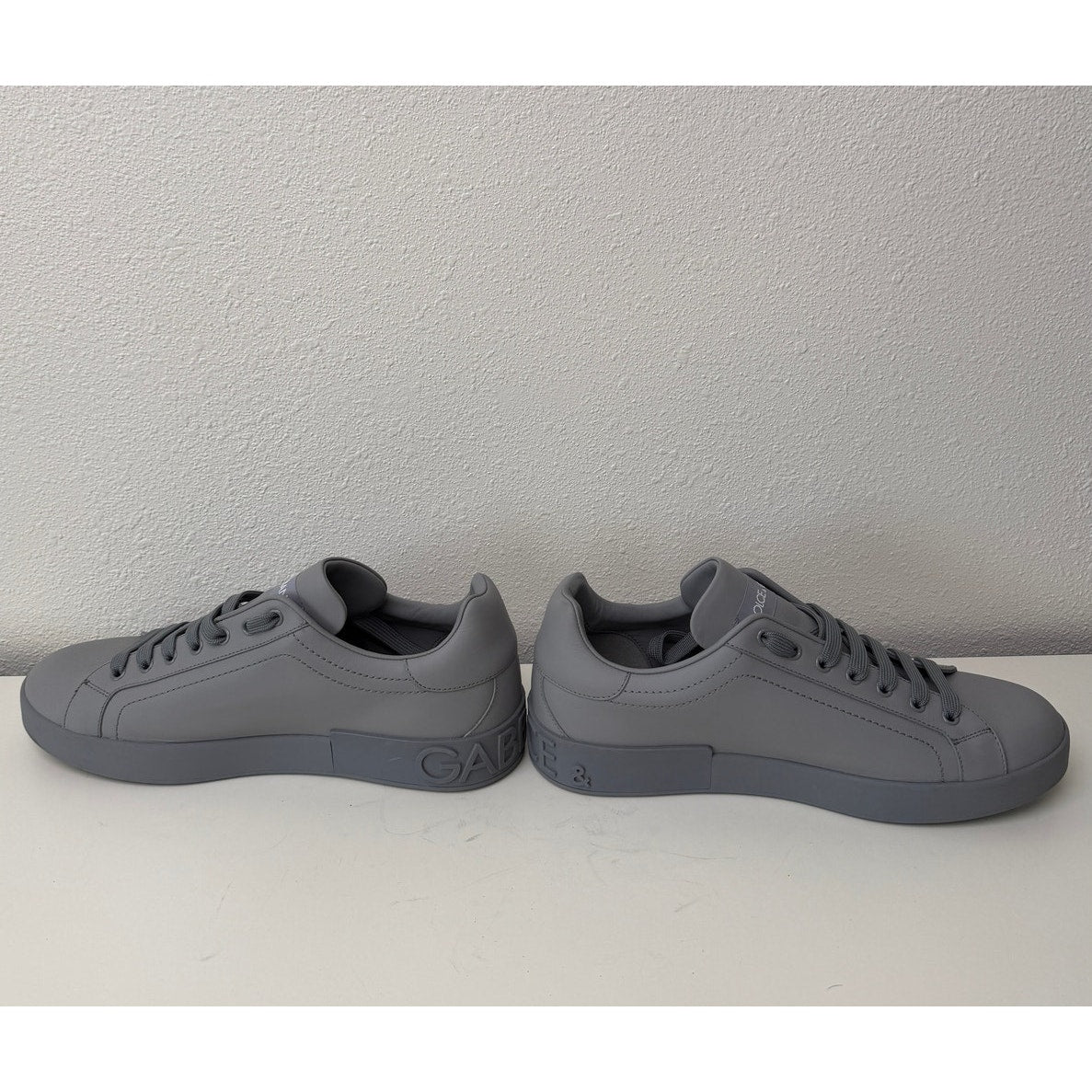Dolce & Gabbana Mens Gray Portofino Sneakers 10