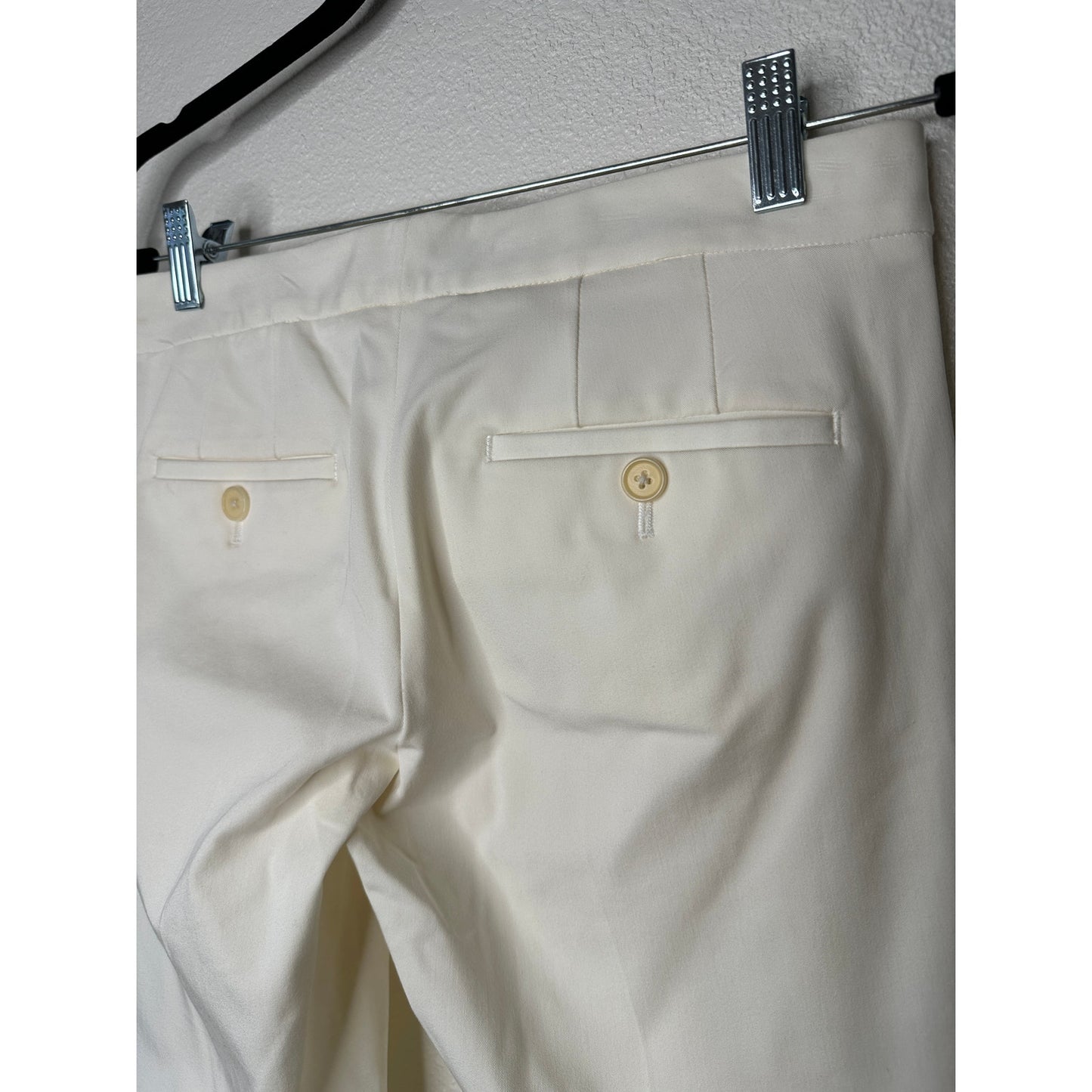 Theory Ivory Ibbey Crepe Crop Slash Pockets Skinny Trouser Pants 2
