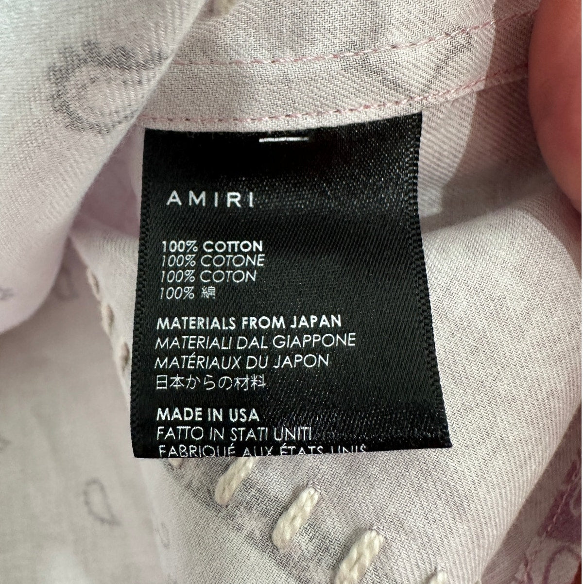 NWT Amiri Lavender Bandana Flannel Button Shirt XL