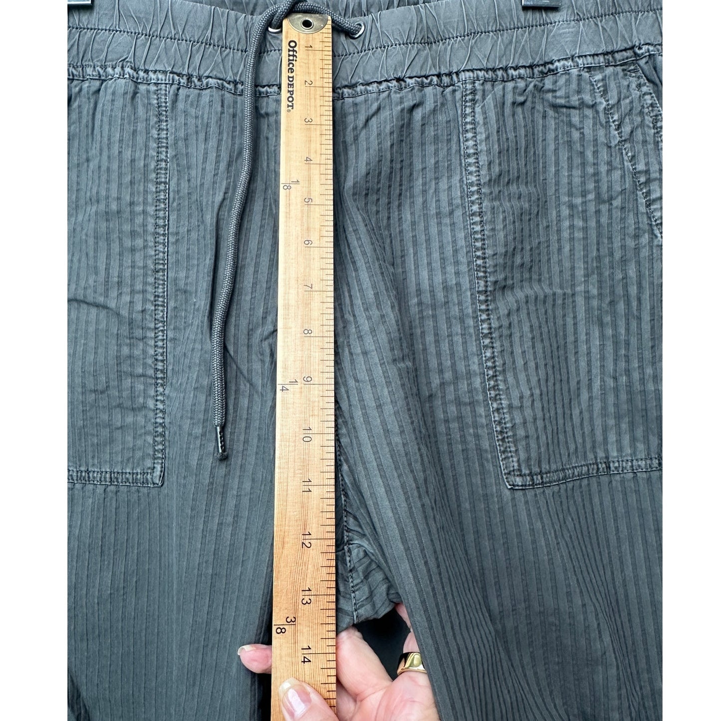 NWT James Perse Women’s Striped Utility Jogger Pants Green Sz 4