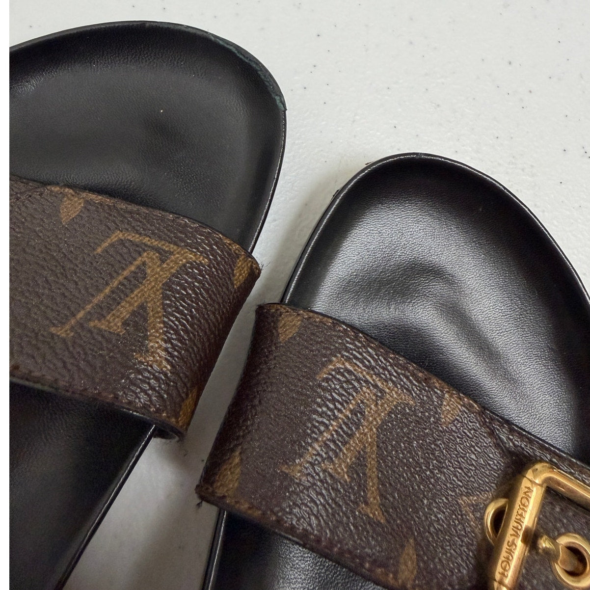 Louis Vuitton Monogram Flat Comfort Mule Sandals EU 37- US 7