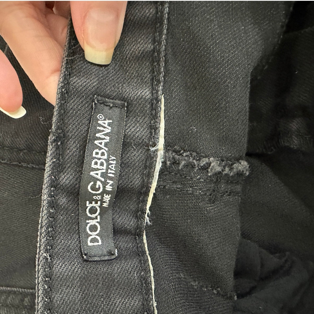 Dolce & Gabbana Dark Gray Distressed Studded Low Rise Skinny Jeans 6